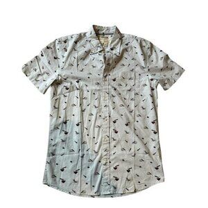 NWT, GoodThreads Button Down shirt, Small mens, Sushi Design/Noodle Print